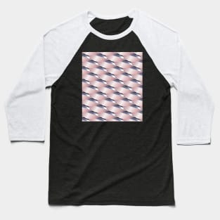 Swan Feather Waves Silver Pattern Baseball T-Shirt